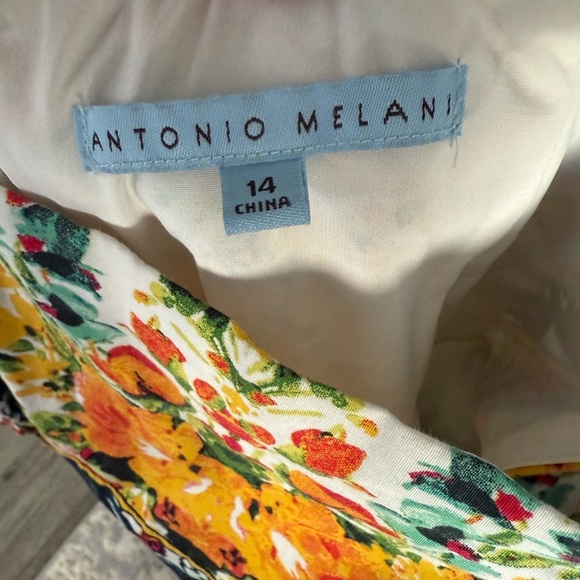 Antonio Melani Kelsey Poplin Floral Cotton Dress, Size 14 - Picture 8 of 9